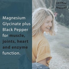 Thomas Natural Remedies Magnesium Glycinate Supplements 60 Vegan Ct 500mg 7/2028