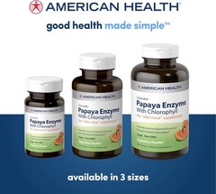 American Health Chewable Papaya Enzyme with Chlorophyll 600 Count (Pack of 1)