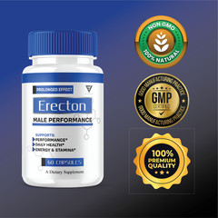 (5 Pack) Erecton Advanced Formula, Erecton Performance Pills (300 Capsules)