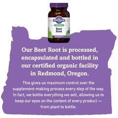 Organic Beet Root Capsules – 90 Vegan, Non-GMO, Gluten-Free – USDA Certified, US