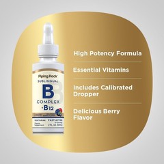 Delicious Berry Vitamin B Complex Liquid Drops | Sublingual 2oz | High Potency