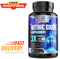 Nitric Oxide Booster 3000mg – Extra Strength L Arginine & Citrulline Supplement