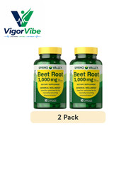 (2 pack) Spring Valley Beet Root Dietary Supplement, 1000 mg, 90 Count