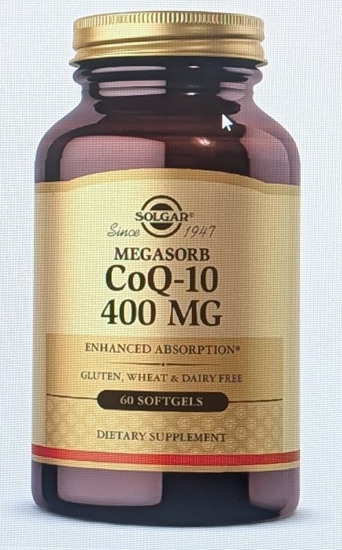 Solgar Megasorb CoQ-10 400 mg 60 Softgels Exp 11/27