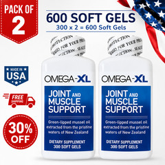 Soft Gels Pack of 2 | 600 Soft Gels | Joint & Muscle Support |Fast Free Shipping