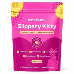 Kitty Queen Slippery Kitty Feminine Probiotic Moisture Gummies Pineapple