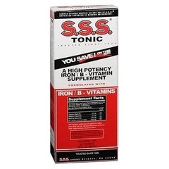 SSS Tonic High Potency Iron & B Vitamin Supplement Blood Support Liquid 20 Oz