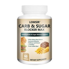 Carb And Sugar Blocker Max, Carbohydrate & Sugar Balance Support – 60 Capsules