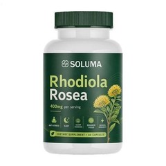 2 Set Soluma Rhodiola Rosea, 400mg Per Serving With Bioperine, 60 Capsules