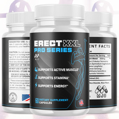 (3 Pack) Erect XXL Advanced Male Health Support Supplement ErectXXL 180 Capsules