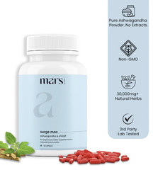 mars by GHC surgemax natural ashwagandha caps Powered with shilajit (60N)