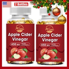Apple Cider Vinegar 240 Capsules 450mg Weight Loss Fat Burner Cleanse Diet