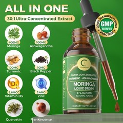 Moringa Oleifera Leaf Extract with Ashwagandha Drop Digestion Immunity Support