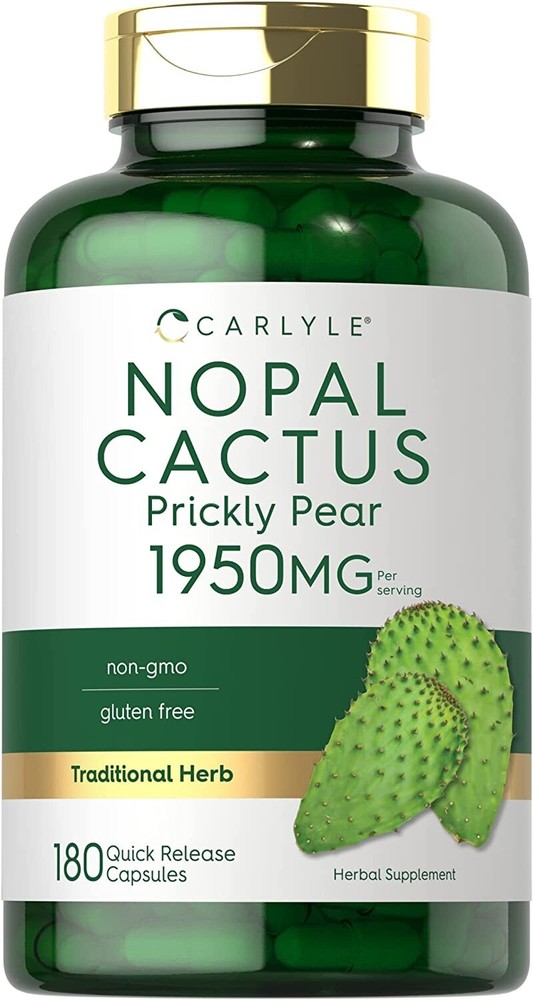 Nopal Cactus 1950mg – Digestión saludable y apoyo inmunológico, 180 cápsulas