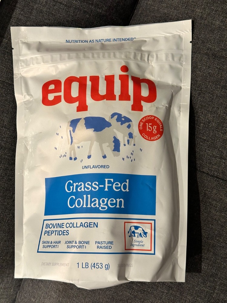 Equip Grass Fed Collagen Unflavored 30 Servings Paleo Keto Pasture Raised