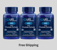 3X Life Extension Ultra Prostate Formula (60 softgels) – New & Free Shipping