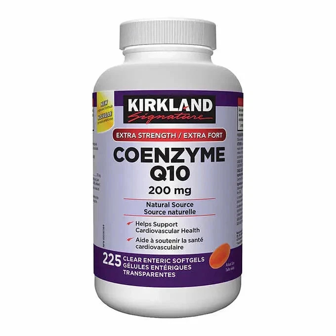 Kirkland Signature Coenzyme Q10 200 mg, 225 Clear Enteric Softgels NO TARIFFE
