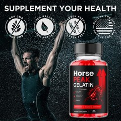 (2 Pack) Horse Peak Gelatin Advanced Male Health Support Supplement 120 Gummies