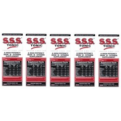 5 Pack S.S.S. Tonic Liquid 10 Oz Each