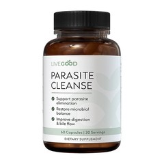LiveGood Parasite Cleanse More Common Bloating Discomfort Relief 60pc NEW