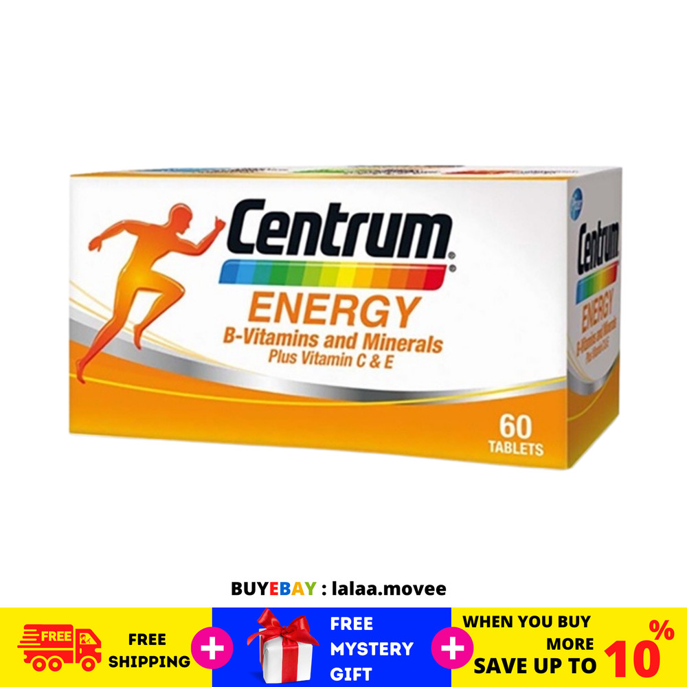5X60’s New Centrum Energy B-Vitamins and Minerals + Vitamin C & E Free Shipping