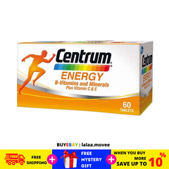 5X60’s New Centrum Energy B-Vitamins and Minerals + Vitamin C & E Free Shipping