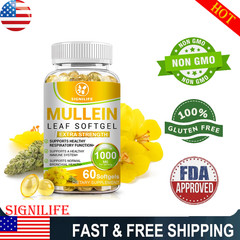 Mullein Leaf Capsules 1000mg – Support Lung Cleanse Respiratory Health Vegan US