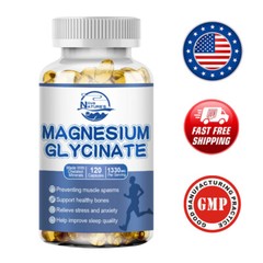 Magnesium Glycinate 1330mg 120 Capsules | Buffered & Chelated | by NATURE’S LIVE