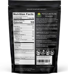 Psyllium Husk Powder (10 OZ), Gluten Free, Non GMO, Finely Ground, Keto Friendly