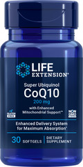 Life Extension SUPER UBIQUINOL CoQ10 MITOCHONDRIAL SUPPORT™ 200 MG 30 SOFTGELS