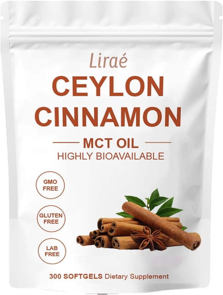 Ceylon Cinnamon Softgels 7200mg Equivalent with MCT Oil Dietary Supplement
