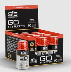 NEW $46 Science in Sport SiS GO Nitrates Shot Nitric Oxide 12 ct. Strawberry