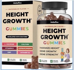Height Growth Gummies | Vitamin Gummies with Calcium, Magnesium Glycinate 9/2027