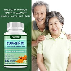 Turmeric Curcumin & Ginger Root Premium Supplements – Joint and Heart Health