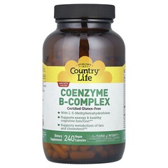 Country Life Coenzyme B-Complex Caps 240 Vegan Capsules Gluten-Free, GMP Quality