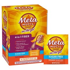 On-the-Go Packets, Sugar-Free, 44 Packets, 4-in-1 Psyllium Husk Fiber Supplem…