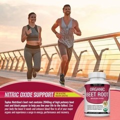 Organic Beet Root 2040mg + Black Pepper for Circulation & Energy