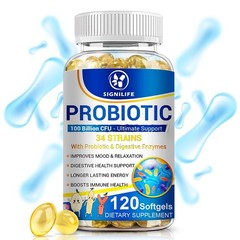 Probiotics Digestive Enzymes 100 Billion CFU Potency Immune Health 120 Capsules
