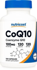 Nutricost CoQ10 100mg, 120 Capsules, Vegetarian Capsules, Non-GMO (Coenzyme Q10)