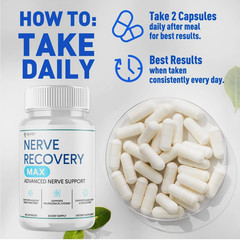(3 Nerve 180 Pack) Recovery Max Nootropic Supplement All Natural Formula Capsule