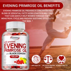 Evening Primrose Oil Capsules 1300mg – Healthy Skin Supports, Hormonal Balance