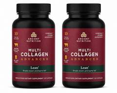 Ancient Nutrition Multi Collagen Advanced LEAN Breaks Down & Burns Fat Pack of 2