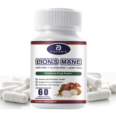 60 PCS Lions Mane Mushroom Supplement -Immune Support ，MEMORY, FOCUS, STRESS AID