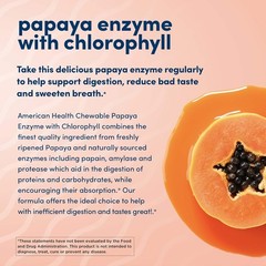 American Health Chewable Papaya Enzyme with Chlorophyll 600 Count (Pack of 1)