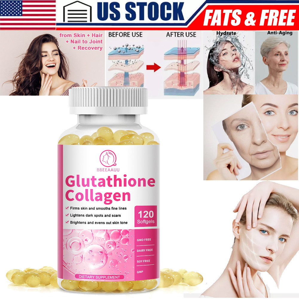 L Glutathione Collagen Skin Whitening Lightening Dark Spots Skin Bleaching 120
