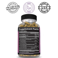 Menopause Support Supplement for Women with Black Cohosh, DIM & Red Clover