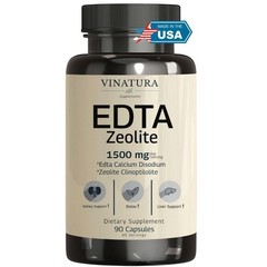 1500mg EDTA Capsules for Liver Support – 90 Count, 45 Servings
