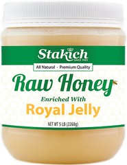 5 lb Royal Jelly Enriched Pure Raw Honey 100% Natural Fresh Gluten Free