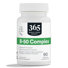 365 by Whole Foods Market, Vitamin B-50 Complex, Vegan, 90 Capsules BB 10/27