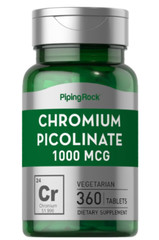 Chromium Picolinate 1000 mcg | 360 Tablets | Non-GMO | by Piping Rock